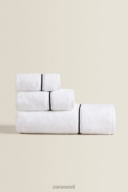 Zara tikitud kaunistusega rätik unisex must tarvikud 42F0H1728