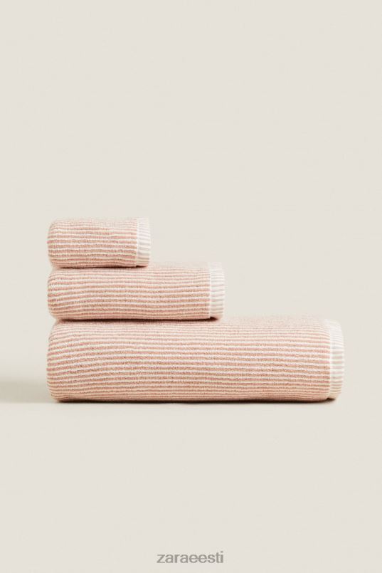 Zara värvitud niit triibuline rätik unisex kahvaturoosa tarvikud 42F0H1699