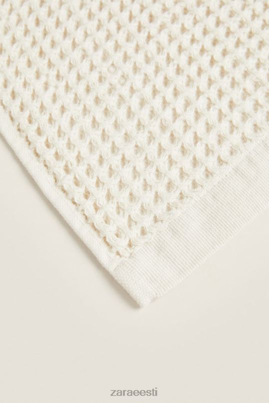 Zara vahvli tekstuuriga puuvillane rätik unisex helebeež tarvikud 42F0H1721