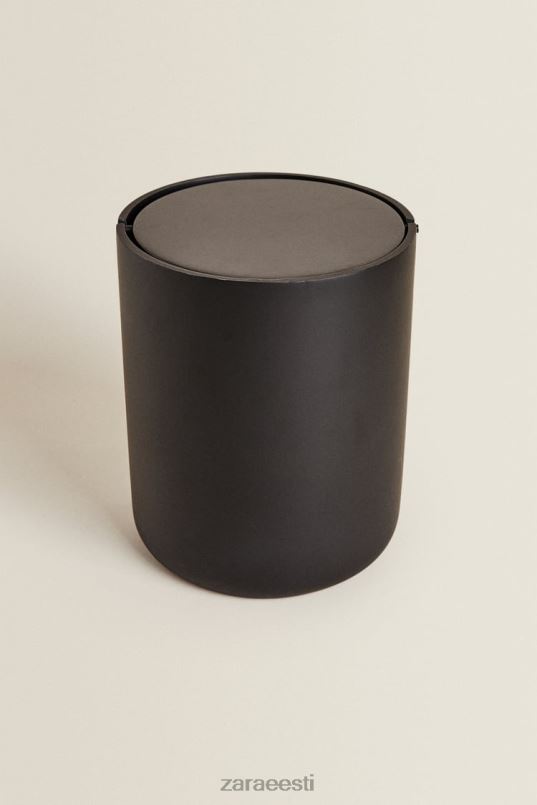 Zara vaigu vanapaberi korv kaanega unisex must tarvikud 42F0H1723