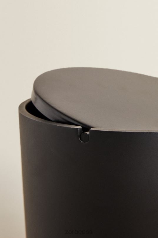 Zara vaigu vanapaberi korv kaanega unisex must tarvikud 42F0H1723