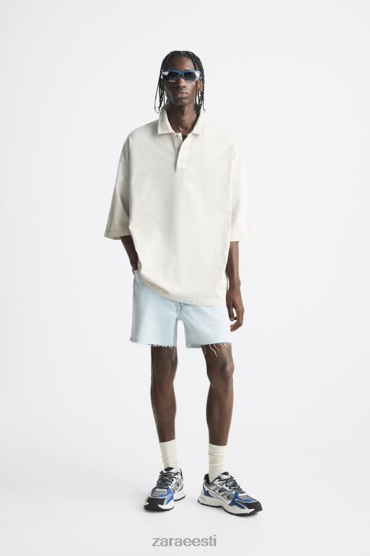 Zara kärbitud teksapüksid mehed helesinine Riietus 42F0H1244