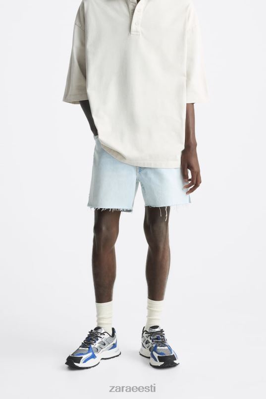 Zara kärbitud teksapüksid mehed helesinine Riietus 42F0H1244