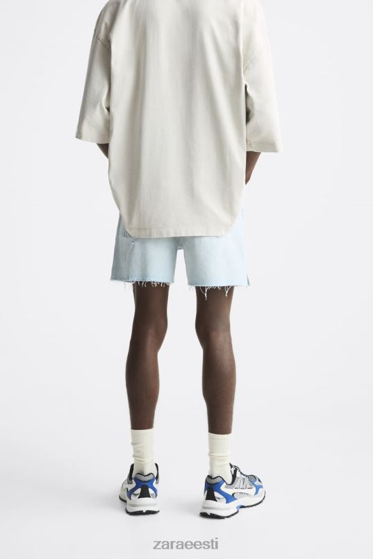 Zara kärbitud teksapüksid mehed helesinine Riietus 42F0H1244