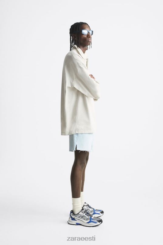 Zara kärbitud teksapüksid mehed helesinine Riietus 42F0H1244