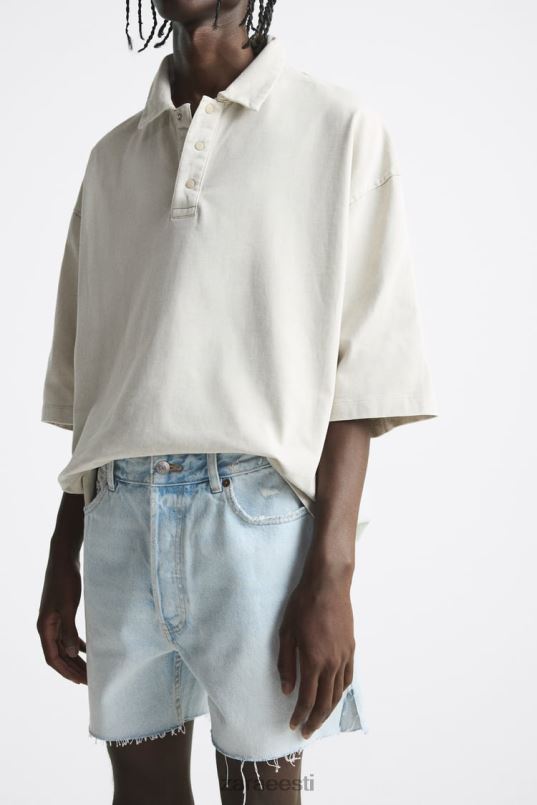 Zara kärbitud teksapüksid mehed helesinine Riietus 42F0H1244