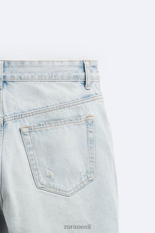 Zara kärbitud teksapüksid mehed helesinine Riietus 42F0H1244