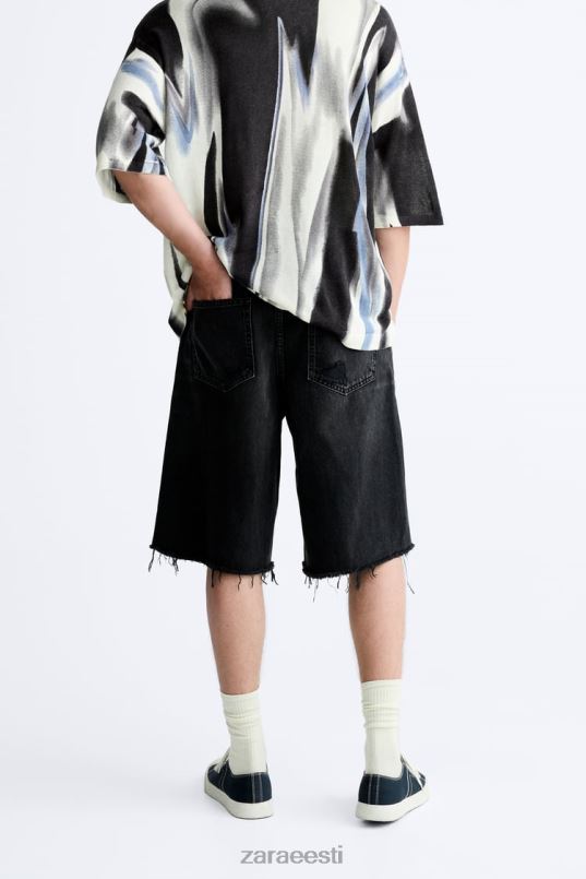 Zara lõdvestunud teksapüksid mehed must Riietus 42F0H1243