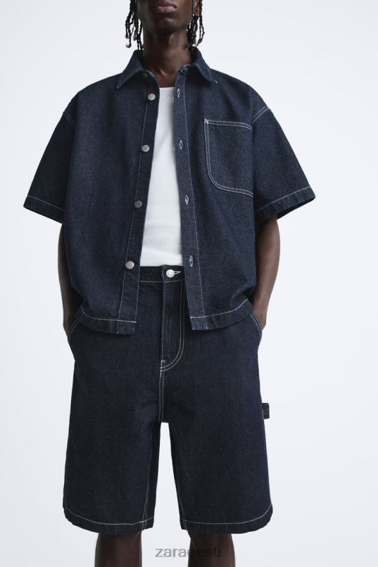 Zara puusepa taskupüksid mehed sinine Riietus 42F0H1245