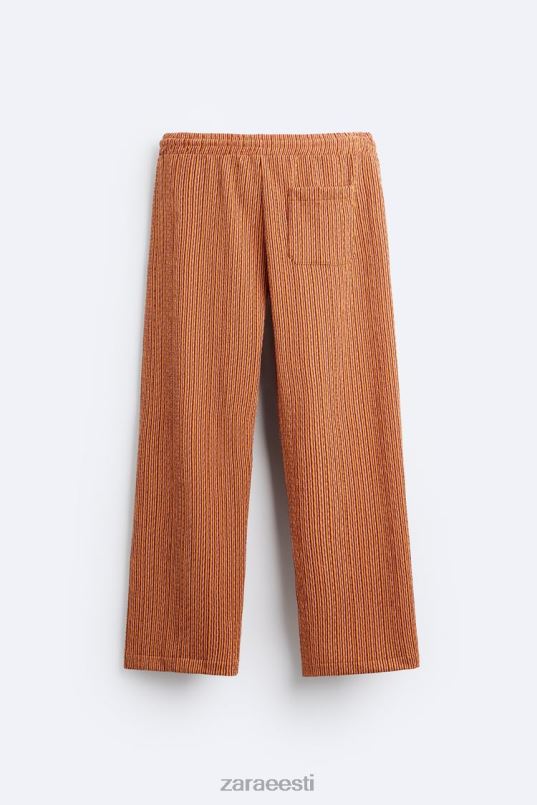 Zara geomeetrilised žakaarpüksid mehed ekru/kollane Riietus 42F0H961