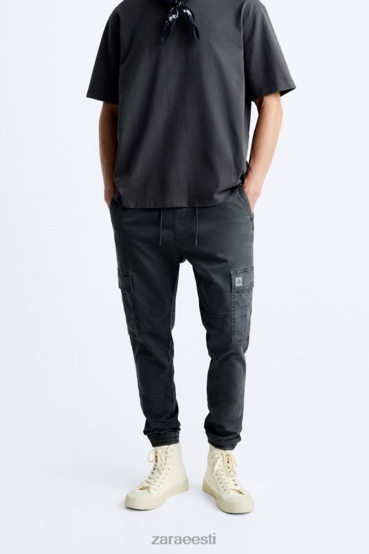 Zara pehmed cargo püksid mehed keskhall Riietus 42F0H965