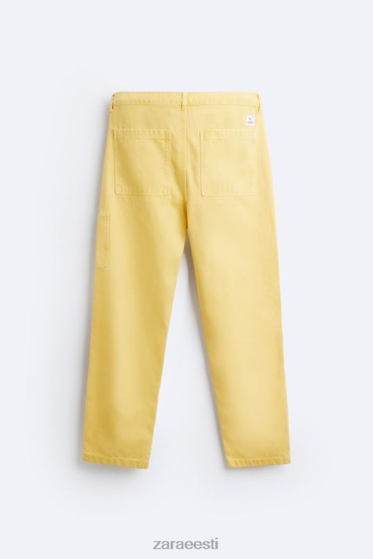 Zara puusepa taskupüksid mehed kollane Riietus 42F0H954