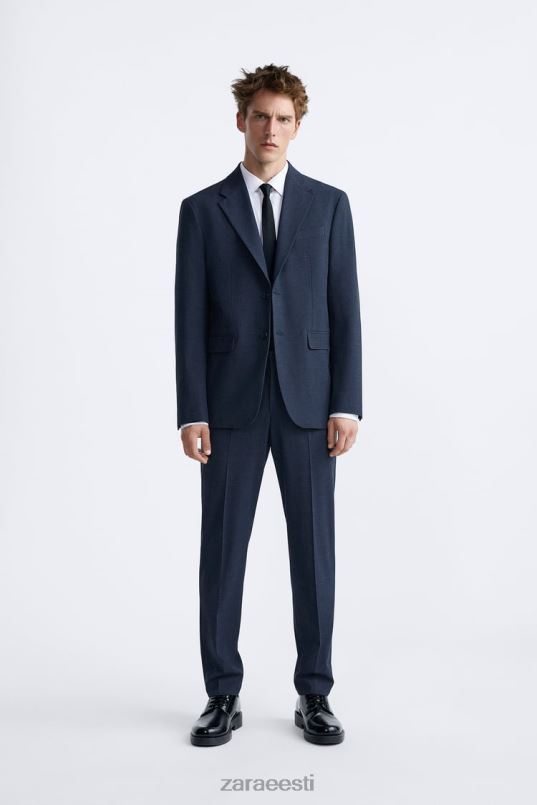 Zara ruuduline ülikonna püksid mehed sinakas Riietus 42F0H967