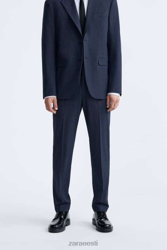 Zara ruuduline ülikonna püksid mehed sinakas Riietus 42F0H967