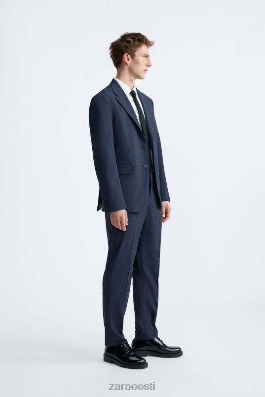 Zara ruuduline ülikonna püksid mehed sinakas Riietus 42F0H967