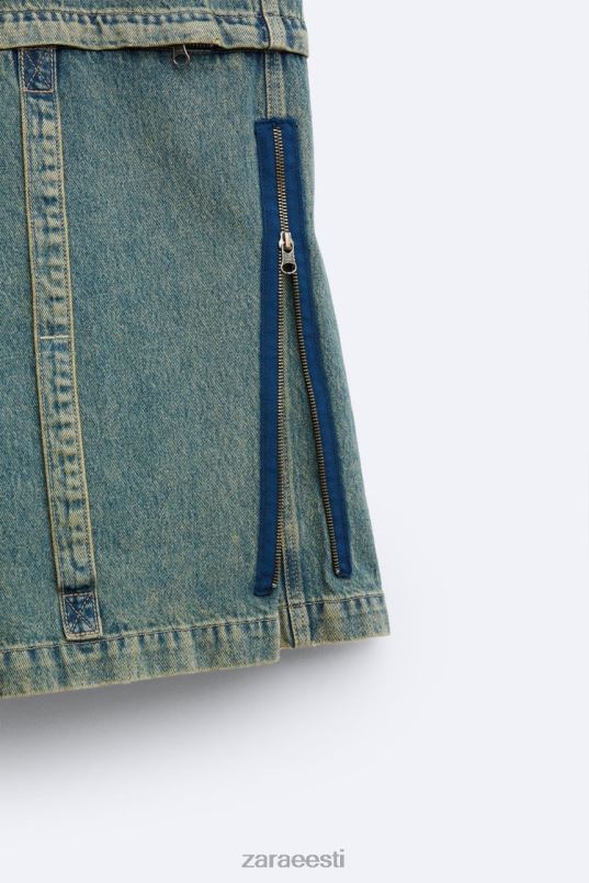 Zara eemaldatavad cargo teksad mehed sinine Roheline Riietus 42F0H1103