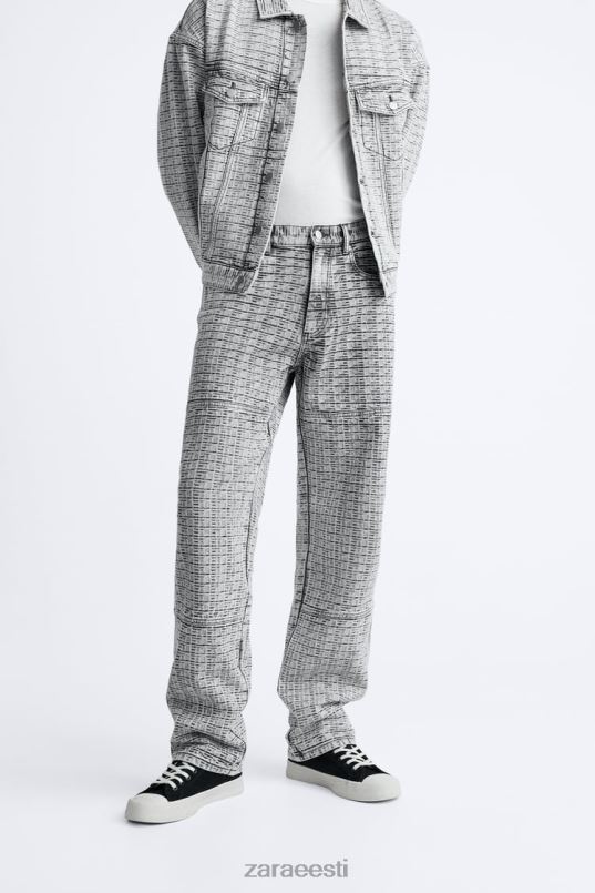 Zara geomeetrilised žakaarteksad mehed hall Riietus 42F0H1089