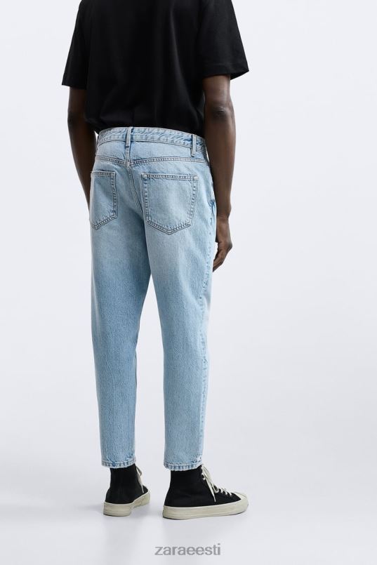 Zara õhukesed kärbitud teksad mehed helesinine Riietus 42F0H1097