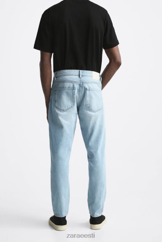 Zara slim fit teksad mehed taevasinine Riietus 42F0H1096