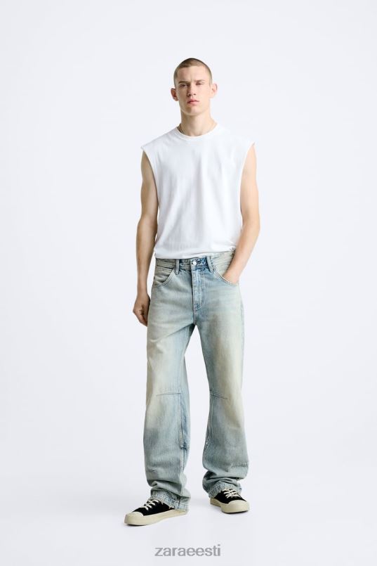 Zara vintage lukuga teksad mehed helesinine Riietus 42F0H1086