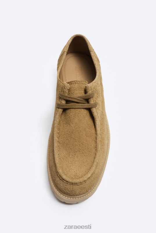 Zara seemisnahast moc-toe kingad mehed beež jalatsid 42F0H1259
