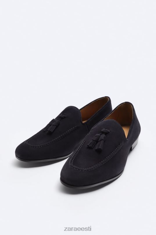 Zara seemisnahast tutiga pätsikesed mehed sinine jalatsid 42F0H1275