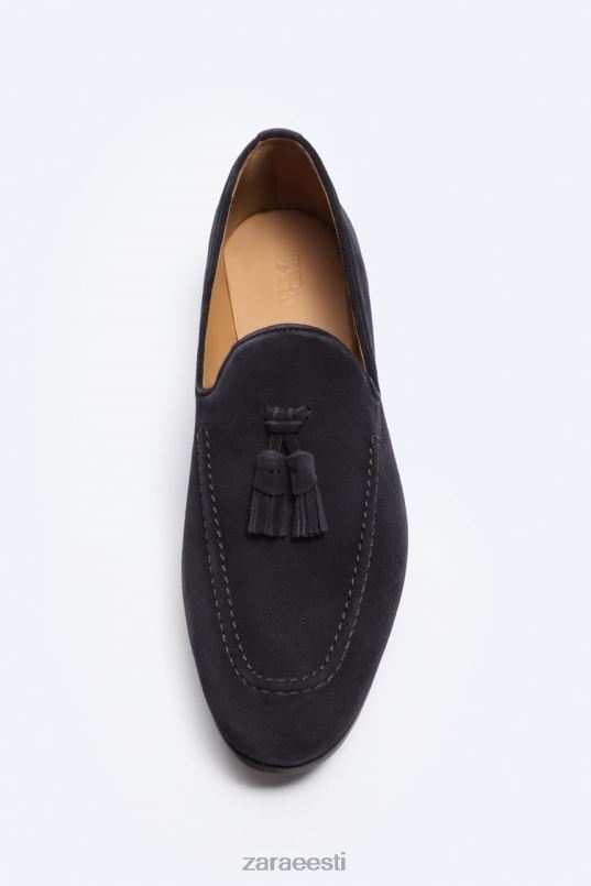 Zara seemisnahast tutiga pätsikesed mehed sinine jalatsid 42F0H1275