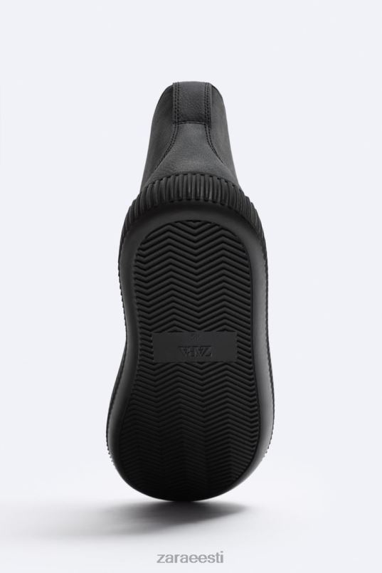 Zara triibulise tallaga kõrged tossud mehed must jalatsid 42F0H1257