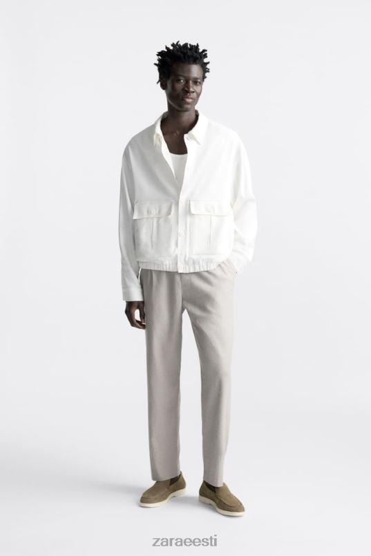 Zara vabaaja seemisnahast pätsid mehed tumepruun jalatsid 42F0H1271