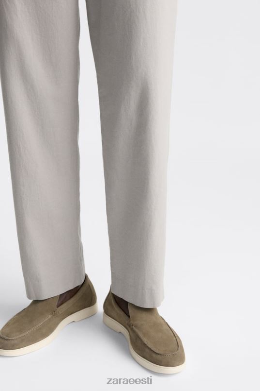 Zara vabaaja seemisnahast pätsid mehed tumepruun jalatsid 42F0H1271