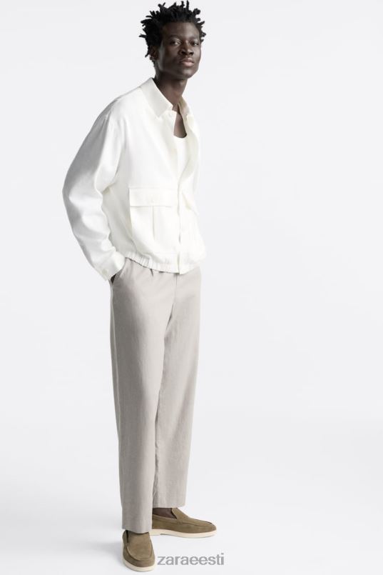 Zara vabaaja seemisnahast pätsid mehed tumepruun jalatsid 42F0H1271