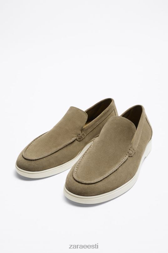 Zara vabaaja seemisnahast pätsid mehed tumepruun jalatsid 42F0H1271