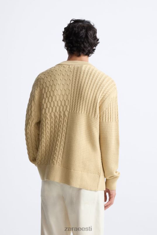 Zara segapistes kardigan mehed liiv Riietus 42F0H1041