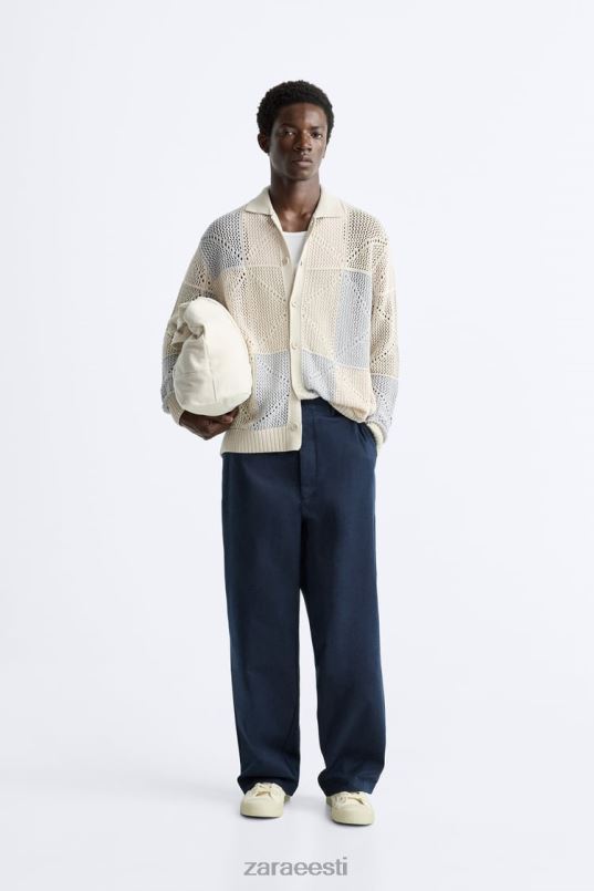 Zara tekstuuriga heegeldatud kardigan mehed kivi Riietus 42F0H1043
