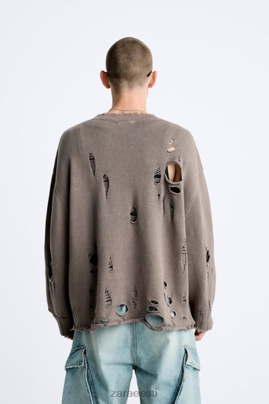 Zara tekstuuriga rebenenud kampsun mehed kivi Riietus 42F0H1029