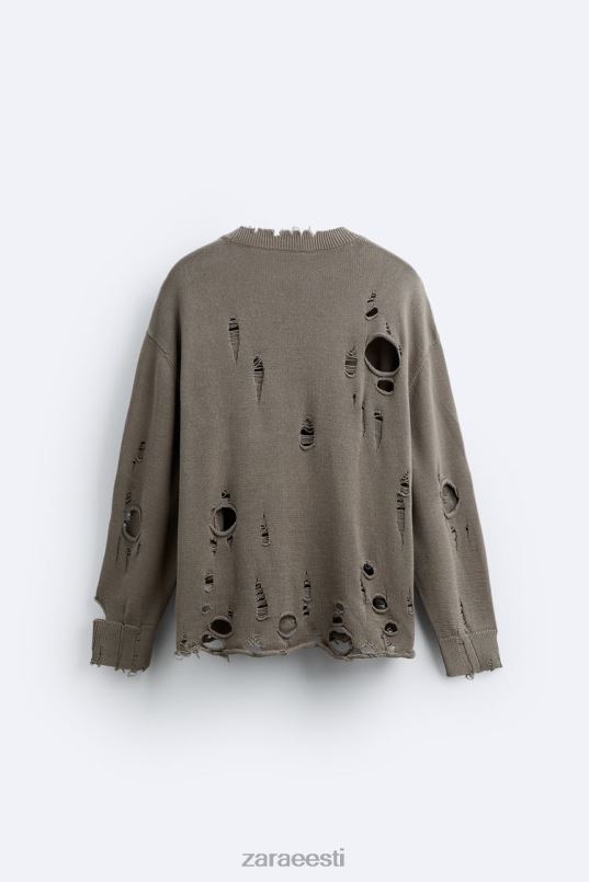 Zara tekstuuriga rebenenud kampsun mehed kivi Riietus 42F0H1029