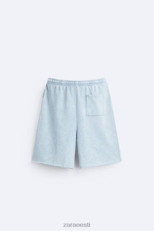 Zara pestud jooksupüksid mehed sinine/valge Riietus 42F0H1084