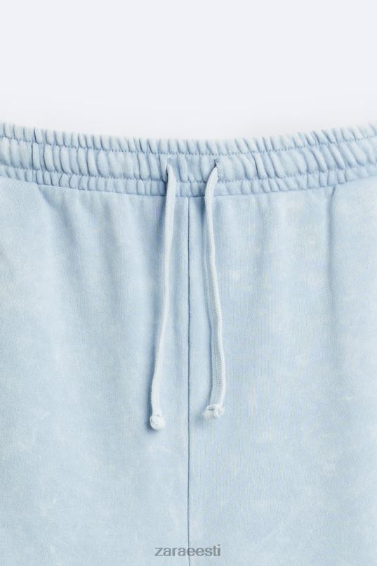 Zara pestud jooksupüksid mehed sinine/valge Riietus 42F0H1084