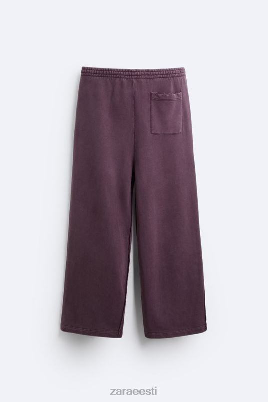 Zara rebitud pestud jooksupüksid mehed kastanipunane Riietus 42F0H1085