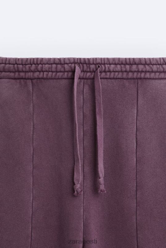 Zara rebitud pestud jooksupüksid mehed kastanipunane Riietus 42F0H1085