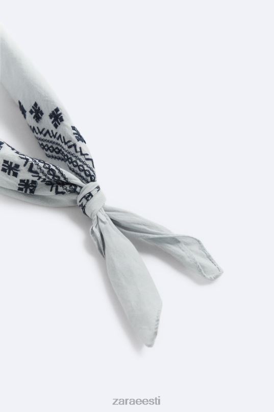 Zara geomeetriline tikitud bandaan mehed taevasinine tarvikud 42F0H1396