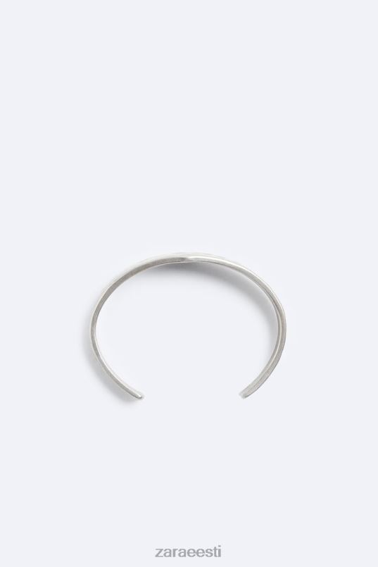 Zara ebakorrapärase viimistlusega manseti käevõru mehed hõbedane tarvikud 42F0H1491