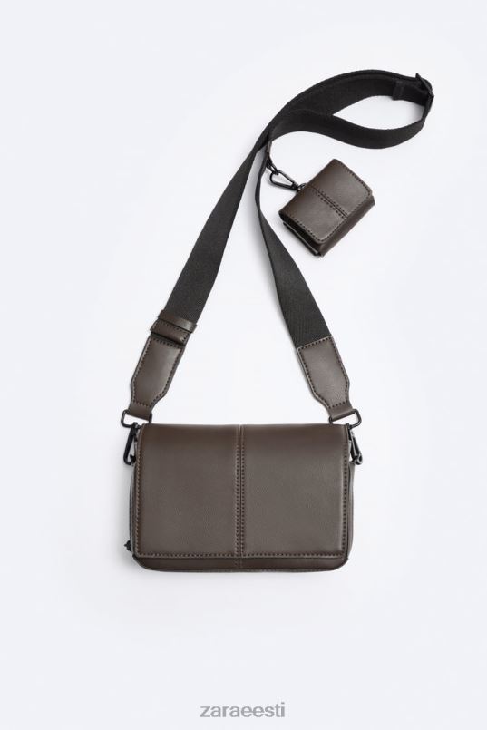 Zara crossbody kott koos rahakotiga mehed pruun tarvikud 42F0H1334