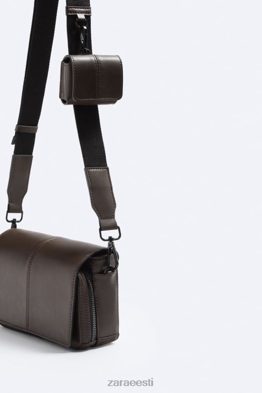 Zara crossbody kott koos rahakotiga mehed pruun tarvikud 42F0H1334
