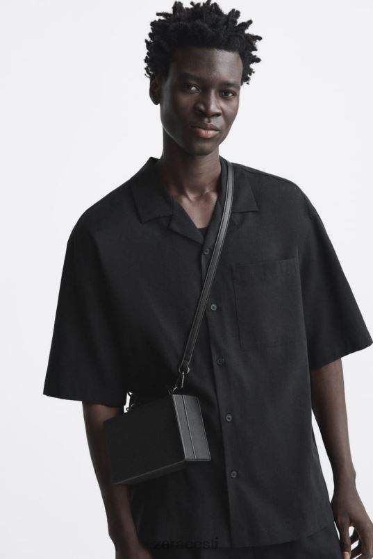 Zara jäigast kastist crossbody kott mehed must tarvikud 42F0H1311