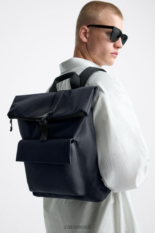 Zara klapiga seljakott mehed sinine tarvikud 42F0H1348