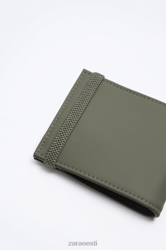 Zara kummeeritud bifold rahakott mehed khaki roheline tarvikud 42F0H1342