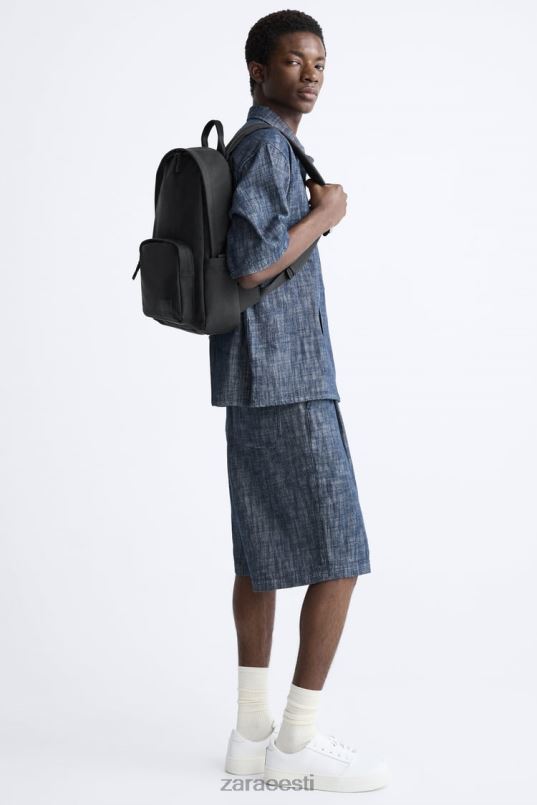 Zara kummeeritud õhuke seljakott mehed must tarvikud 42F0H1295