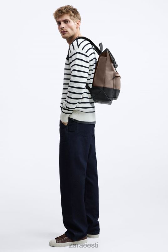 Zara kummeeritud klapiga seljakott mehed liivakaspruun tarvikud 42F0H1347