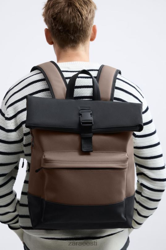 Zara kummeeritud klapiga seljakott mehed liivakaspruun tarvikud 42F0H1347